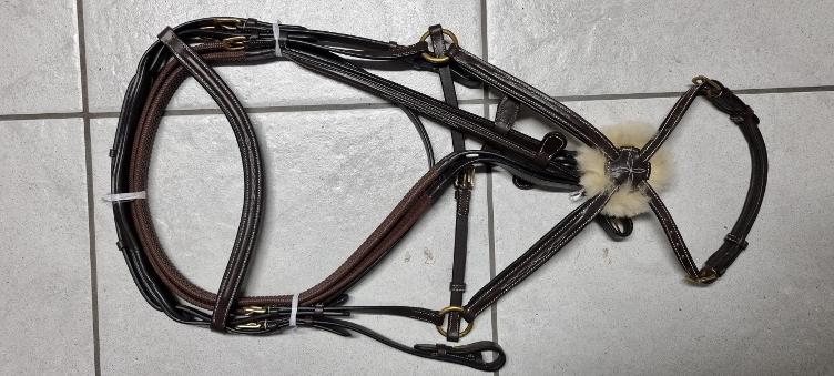 Secondhand-Artikel | Mex. Zaum inkl. Gummizügel (Neu)