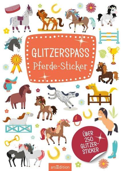Glitzerspass Pferde-Sticker